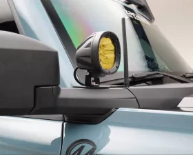 ZROADZ Mirror/Ditch Light Bracket KIT w/ Amber LED Lights & Universal Harness Ford Bronco 2021-2025