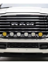ZROADZ Front Bumper Top LED Mounting Kit w/ (4) 4-inch ZROADAZ White & (2) 4 inch Amber LED Light Pods RAM 2500 | 3500 2019-2024                                     - Z324531-KITAW - Image 2