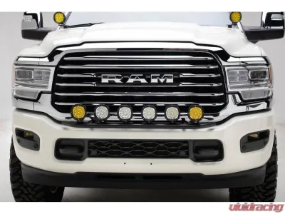 ZROADZ Front Bumper Top LED Mounting Kit w/ (4) 4-inch ZROADAZ White & (2) 4 inch Amber LED Light Pods RAM 2500 | 3500 2019-2024 - Z324531-KITAW