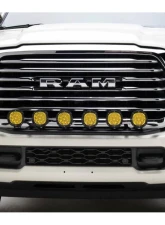 ZROADZ Front Bumper Top LED Mounting Kit w/ (6) 4-inch ZROADAZ Amber LED Light Pods RAM 2500 | 3500 2019-2024                                     - Z324531-KITA - Image 2