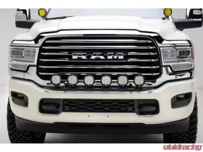 ZROADZ Front Bumper Top LED Mounting Kit w/ (6) 4-inch ZROADAZ White LED Light Pods RAM 2500 | 3500 2019-2024 - Z324531-KIT