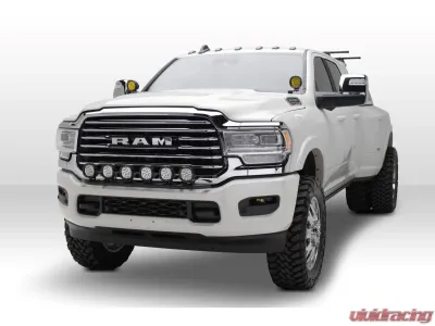 ZROADZ Front Bumper Top LED Mounting Kit w/ (6) 4-inch ZROADAZ White LED Light Pods RAM 2500 | 3500 2019-2024 - Z324531-KIT
