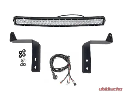 ZROADZ Front Bumper Top LED Mounting Kit w/ (1) ZROADAZ 30-inch Curved LED Bar Light Ford Superduty 2023-2025 - Z325971-KIT