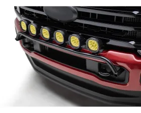 ZROADZ Front Bumper Top LED Mounting Bracket Kit w/ (6) ZROADZ 4-inch Amber LED Light Pods Ford Superduty 2023-2025