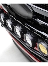 ZROADZ Front Bumper Top LED Mounting Bracket Kit w/ (6) ZROADZ 4-inch LED Light Pods (4) White (2) Amber Ford Superduty 2023-2025                                     - Z325981-KIT6AW - Image 2