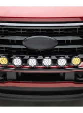 ZROADZ Front Bumper Top LED Mounting Bracket Kit w/ (6) ZROADZ 4-inch LED Light Pods (4) White (2) Amber Ford Superduty 2023-2025                                     - Z325981-KIT6AW - Image 3