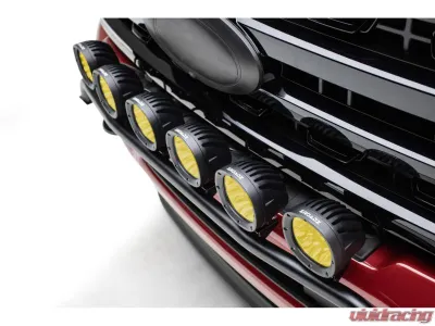 ZROADZ Front Bumper Top LED Mounting Bracket Kit w/ (6) ZROADZ 4-inch Amber LED Light Pods Ford Superduty 2023-2025 - Z325981-KIT6A