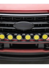 ZROADZ Front Bumper Top LED Mounting Bracket Kit w/ (6) ZROADZ 4-inch Amber LED Light Pods Ford Superduty 2023-2025                                     - Z325981-KIT6A - Image 3