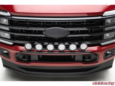 ZROADZ Front Bumper Top LED Mounting Bracket Kit w/ (6) ZROADZ 4-inch White LED Light Pods Ford Superduty 2023-2025 - Z325981-KIT6