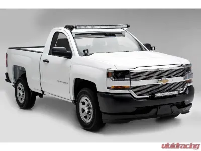 ZROADZ Black Mild Steel Front Roof LED Kit w/ (1) 50 Inch ZROADZ LED Curved Double Row Light Bar Chevrolet Silverado 1500 LTD 2022 - Z332281-KIT-C