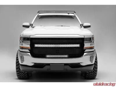 ZROADZ Black Mild Steel Front Roof LED Kit w/ (1) 50 Inch ZROADZ LED Curved Double Row Light Bar Chevrolet Silverado 1500 LTD 2022 - Z332281-KIT-C