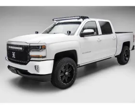 ZROADZ Black Mild Steel Front Roof LED Bracket to mount (1) 50 Inch ZROADZ or similar style Curved LED Light Bar Chevrolet Silverado 1500 LTD 2022