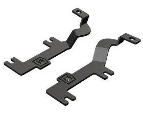 ZROADZ Black Mild Steel Hood Hinge LED Bracket to mount (2) 3 inch ZROADZ or similar style LED Pod Lights Chevrolet Silverado 2500HD | 3500HD 2020-2023