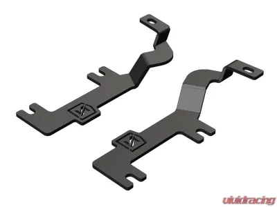 ZROADZ Black Mild Steel Hood Hinge LED Bracket to mount (2) 3 inch ZROADZ or similar style LED Pod Lights Chevrolet Silverado 2500HD | 3500HD 2020-2023 - Z361231