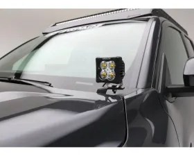 ZROADZ Ditch/Hood Light Bracket Mount Kit w/ (2) 3-inch ZROADZ G2 Series Amber LED Light Pods Toyota Tacoma 2024-2025