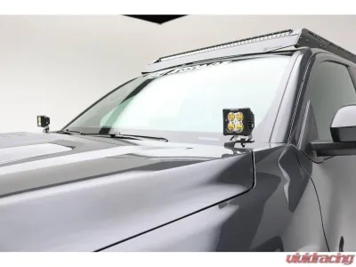 ZROADZ Ditch/Hood Light Bracket Mount Kit w/ (2) 3-inch ZROADZ G2 Series Amber LED Light Pods Toyota Tacoma 2024-2025 - Z369441-KIT2A