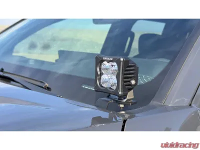 ZROADZ Ditch/Hood Light Bracket Mount Kit w/ (2) 3-inch ZROADZ G2 Series White LED Light Pods Toyota Tacoma 2024-2025 - Z369441-KIT2