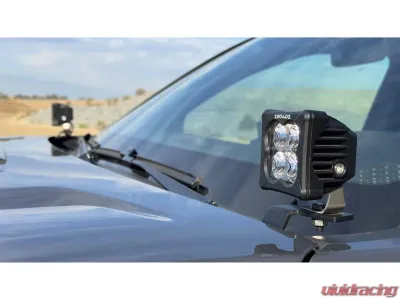 ZROADZ Ditch/Hood Light Bracket Mount Kit w/ (2) 3-inch ZROADZ G2 Series White LED Light Pods Toyota Tacoma 2024-2025 - Z369441-KIT2