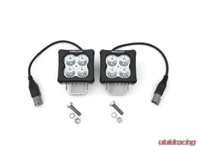 ZROADZ Ditch/Hood Light Bracket Mount Kit w/ (2) 3-inch ZROADZ G2 Series White LED Light Pods Toyota Tacoma 2024-2025 - Z369441-KIT2