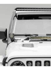 ZROADZ Black Mild Steel Front Roof LED Kit w/ (1) 50 Inch Straight Single Row Slim Light Bar and (2) 3 Inch ZROADZ LED Pod Lights Jeep Gladiator 2019-2025                                     - Z374831-KIT2S - Image 2