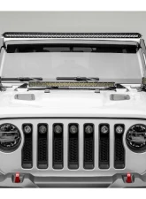 ZROADZ Black Mild Steel Front Roof LED Kit w/ (1) 50 Inch Straight Single Row Slim Light Bar and (2) 3 Inch ZROADZ LED Pod Lights Jeep Gladiator 2019-2025                                     - Z374831-KIT2S - Image 2