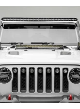 ZROADZ Black Mild Steel Front Roof LED Kit w/ (1) 50 Inch Straight Single Row Slim Light Bar and (4) 3 Inch ZROADZ LED Pod Lights Jeep Gladiator 2019-2025                                     - Z374831-KIT4S - Image 2