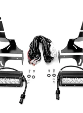ZROADZ Black Mild Steel Rear Bumper LED Kit w/ (2) 6 inch ZROADZ LED Straight Double Row Light Bars Chevrolet Silverado 2500HD | 3500HD 2020-2023                                     - Z381231-KIT - Image 3