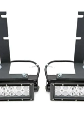 ZROADZ Black Mild Steel Rear Bumper LED Kit w/ (2) 6 Inch ZROADZ LED Straight Double Row Light Bars Chevrolet Silverado 2500 | 3500 Diesel 2015-2019                                     - Z381421-KIT - Image 2
