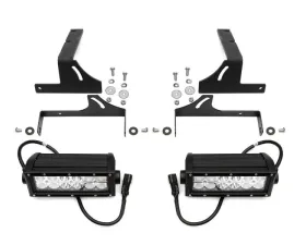 ZROADZ Black Mild Steel Rear Bumper LED Bracket to mount (2) 6 Inch ZROADZ or similar style Chevrolet Silverado 2500 | 3500 Diesel 2015-2019