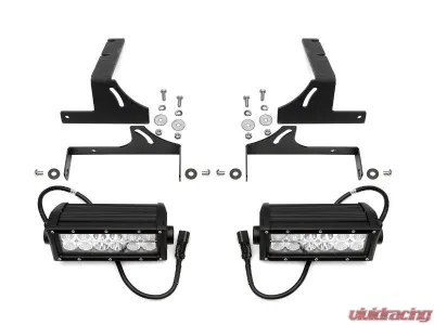ZROADZ Black Mild Steel Rear Bumper LED Bracket to mount (2) 6 Inch ZROADZ or similar style Chevrolet Silverado 2500 | 3500 Diesel 2015-2019 - Z381421