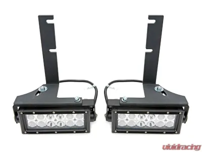 ZROADZ Black Mild Steel Rear Bumper LED Bracket to mount (2) 6 Inch ZROADZ or similar style Chevrolet Silverado 2500 | 3500 Diesel 2015-2019 - Z381421