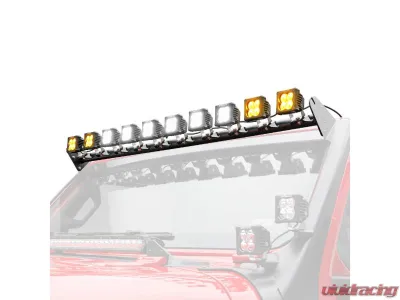 ZROADZ Multi-LED Roof Cross Bar w/ (10) 3-Inch ZROADZ Light Pods Jeep Gladiator 2019-2025 - Z934831-KITAW