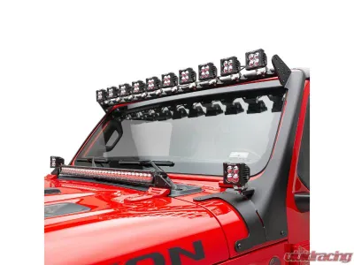 ZROADZ Multi-LED Roof Cross Bar and 2-Pod A-Pillar Complete Kit w/ (12) 3-Inch ZROADZ Light Pods Jeep Gladiator 2019-2025 - Z934931-KIT2AW