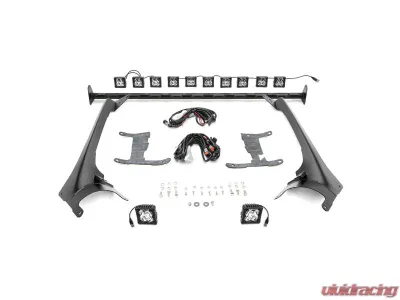 ZROADZ Multi-LED Roof Cross Bar and 2-Pod A-Pillar Complete Kit w/ (12) 3-Inch ZROADZ Light Pods Jeep Gladiator 2019-2025 - Z934931-KIT2AW