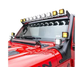 ZROADZ Multi-LED Roof Cross Bar and 4-Pod A-Pillar Complete Kit w/ (14) 3-Inch ZROADZ Light Pods Jeep Gladiator 2019-2025