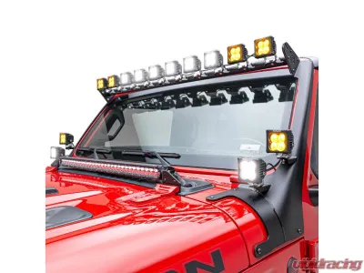 ZROADZ Multi-LED Roof Cross Bar and 4-Pod A-Pillar Complete Kit w/ (14) 3-Inch ZROADZ Light Pods Jeep Gladiator 2019-2025 - Z934931-KIT4AW