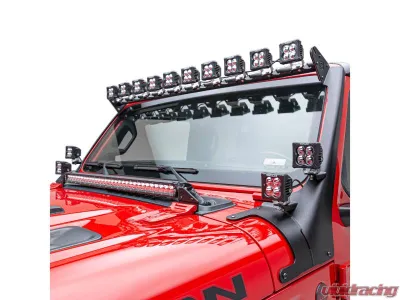 ZROADZ Multi-LED Roof Cross Bar and 4-Pod A-Pillar Complete Kit w/ (14) 3-Inch ZROADZ Light Pods Jeep Gladiator 2019-2025 - Z934931-KIT4AW