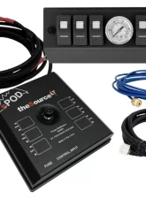 sPOD SourceLT w/ Air Gauge & Amber LED Switch Panel Jeep Wrangler JK 2009-2018                                     - 873075 - Image 2