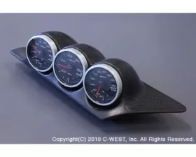 C-West CFRP Triple Meter Gage Pod LHD Only Honda CR-Z ZF1 | ZF2 2010-2017