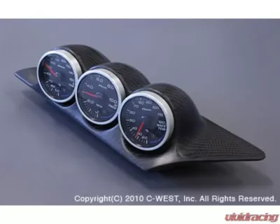 C-West CFRP Triple Meter Gage Pod LHD Only Honda CR-Z ZF1 | ZF2 2010-2017 - CWT-CZF101A-MH3CFL