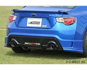 C-West ABS D4S Crystal Black Silica Rear Half Spoiler Subaru BRZ ZC6 2012+
