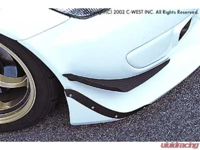C-West CFRP Front Canards for N1 Type1 Front Bumper Honda S200 1999-2009 - CWT-CAP01-FCCF