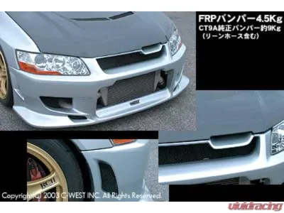 C-West PCC Front Bumper Mitsubishi Evo 7 2001-2003 - CWT-CCT01A-FBPF