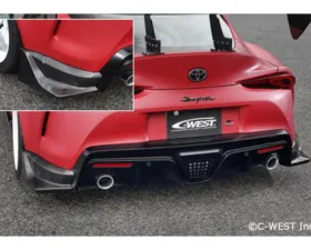 C-West CFRP Rear Side Under Fin Toyota Supra 2019