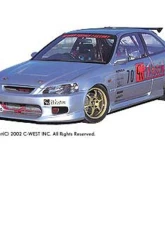 C-West PFRP 3P Aero Set Honda Civic 1998-2000                                     - CWT-CEK01B-3PPF - Image 2