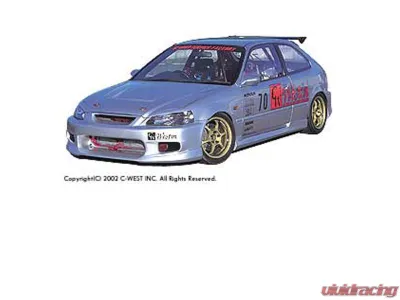 C-West PFRP 3P Aero Set Honda Civic 1998-2000 - CWT-CEK01B-3PPF