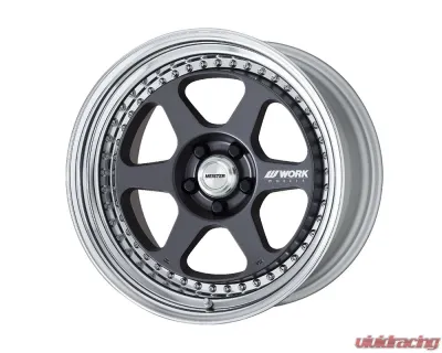 Work Wheels Meister L1 3P 18x9.0 5x120 +14mm R-Disk (MGM) Matte Gunmetal (58mm lip size) - WL13P189014RVMGM