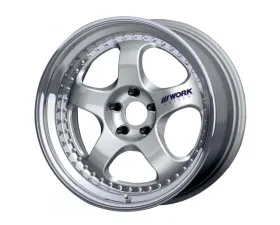 Work Meister S1 3P Wheel 19x8.5 5x114.3 24mm Silver Face | Anodized Polished Lip