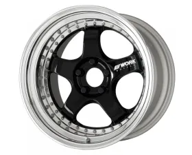 Work Wheels Meister S1 3P Wheel 18x11 Matte BLK Center- Glossy BLK Lip- Gold Bolts