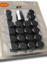 Work Wheels Black M12x1.5 RS Type Closed End Lug Nuts                                     - WRSM12x1.5BKC - Image 4